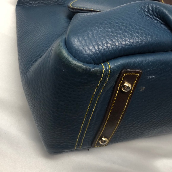 Dooney & Bourke Blue Leather Shoulder Bag - Picture 6 of 6